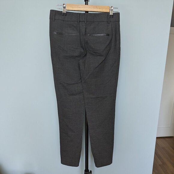 Vince Tab Front Leather Accent Trousers with Ankle Zip - Picture 2 of 13